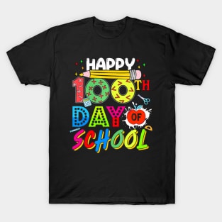 Happy 100 Days Of School 100Th Day Of School Teacher Kids T-Shirt